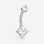 Orielle Princess 5/8 mm Navlepiercing sølvfarvet - BY CARA