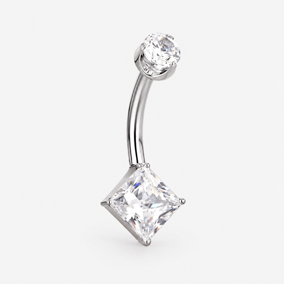 Orielle Princess 5/8 mm Navlepiercing sølvfarvet - BY CARA
