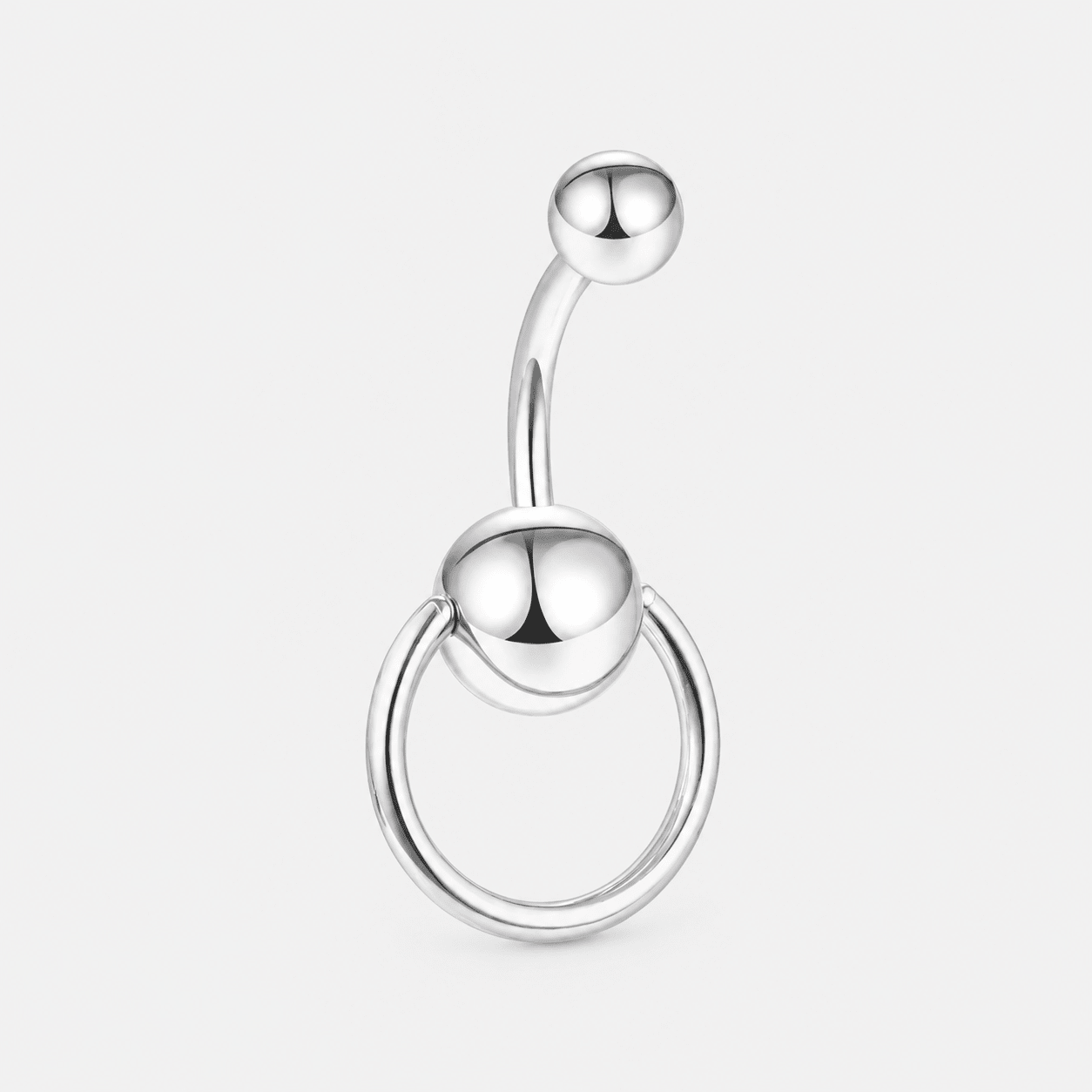 Orlena Ring 5/8 mm Navlepiercing sølvfarvet - BY CARA