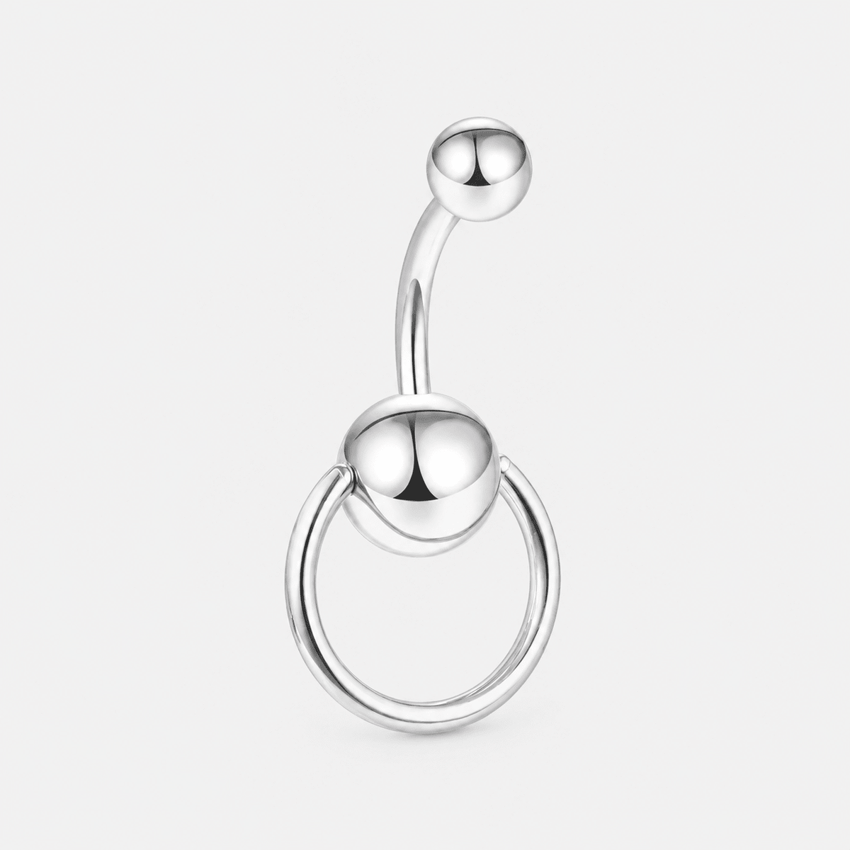 Orlena ring 5/8 mm navelpiercing silverfärgad