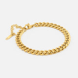 Panser Facet Armbånd 18K Guldbelagt 6 mm