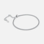 Panser Facet Armbånd Sølvfarvet 3 mm - BY CARA