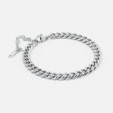 Panser Facet Armbånd Sølvfarvet 6 mm