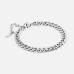 Panser Facet Armbånd Sølvfarvet 6 mm - BY CARA