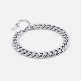 Panser Facet Armbånd Sølvfarvet 8 mm