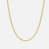 Fasetterad pansarkedja 18K guldplätering 4 mm