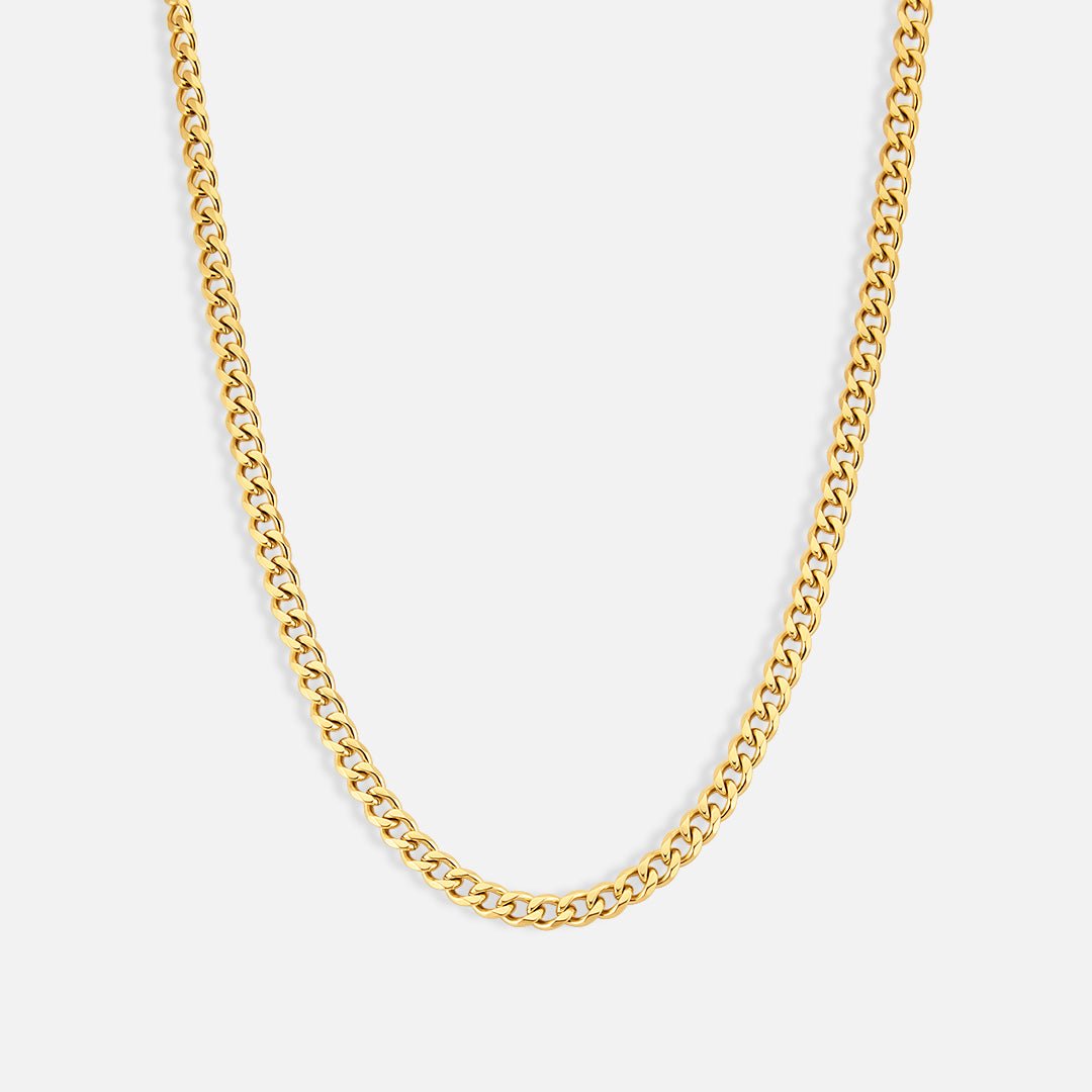 Panser Facet Halskæde 18K Guldbelagt 6 mm - BY CARA