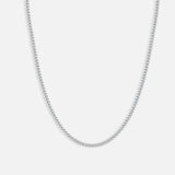 Fasetterad pansarkedja silverfärgad 4 mm