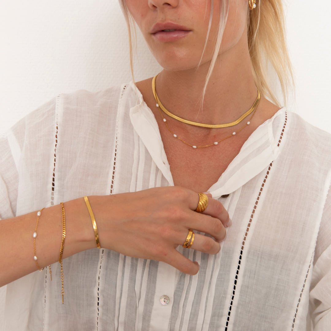 Pearl Dots Armbånd 18K Guldbelagt - BY CARA