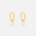Pearl Drop Hoops 18K Guldbelagt 10 mm
