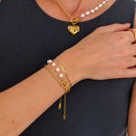 Pearl Tide Armbånd 18K Guldbelagt - BY CARA