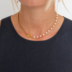Pearl Tide Halskæde 18K Guldbelagt - BY CARA