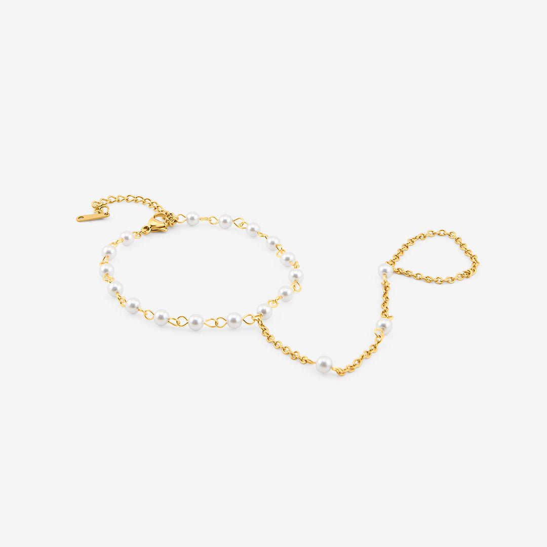 Pearl Touch Hand Armbånd 18K Guldbelagt - BY CARA