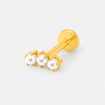 Pearl Trio Labret gold-coloured