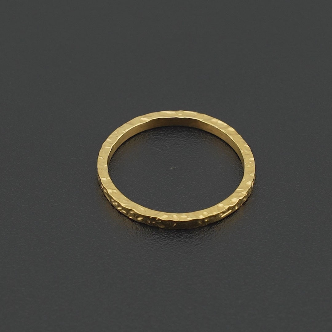 Golden Earth Ring 18K Guldbelagt 2 mm