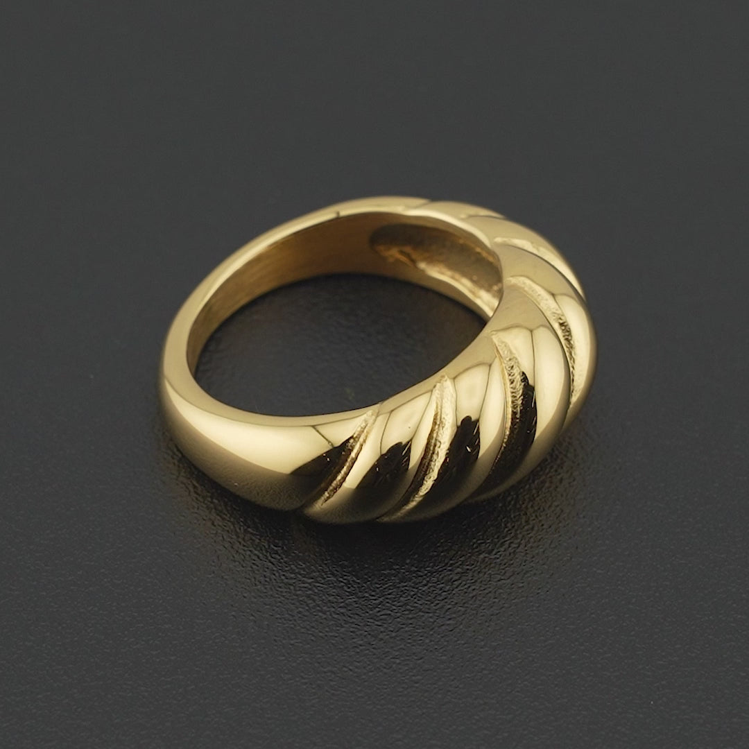 Twist Ring 18K Guldbelagt