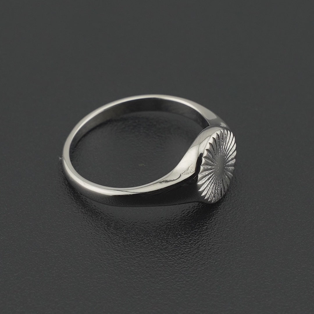 Sunbeam Rund Ring Sølvfarvet