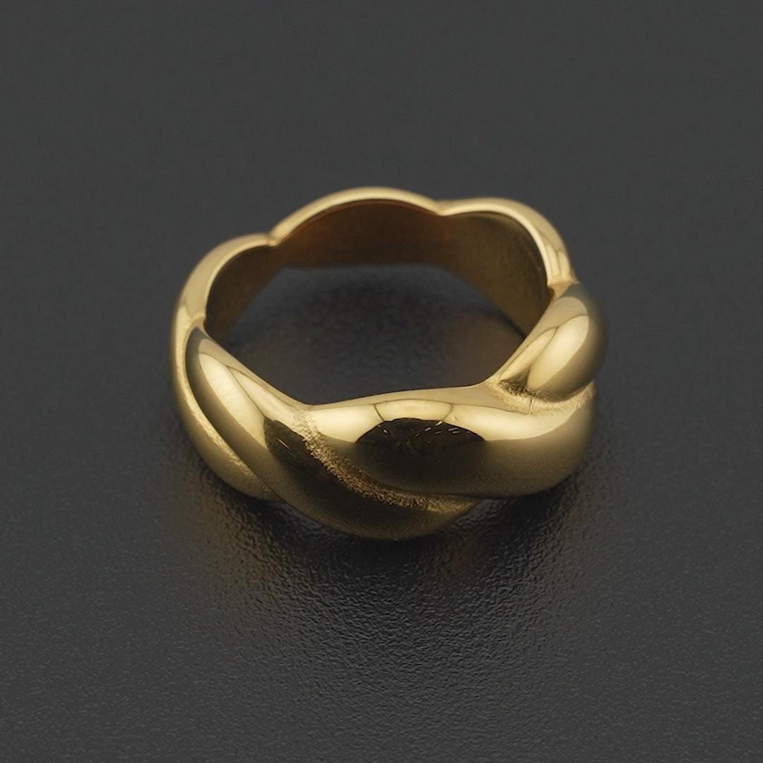 Golden Braid Ring 18K Guldbelagt