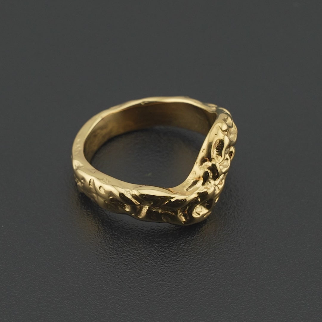 Golden Lava Ring 18K Guldbelagt