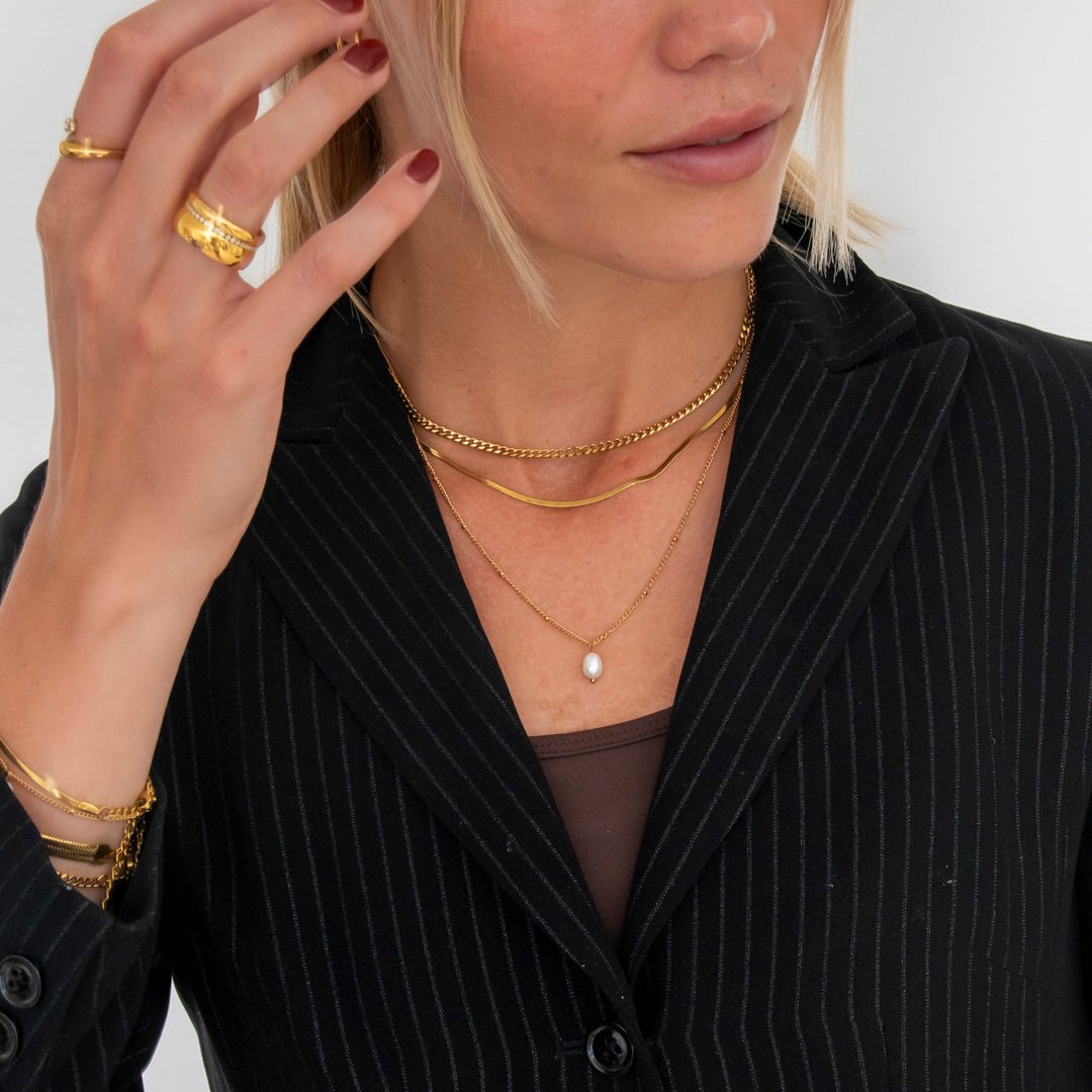 Pure Grace Halskæde 18K Guldbelagt - BY CARA