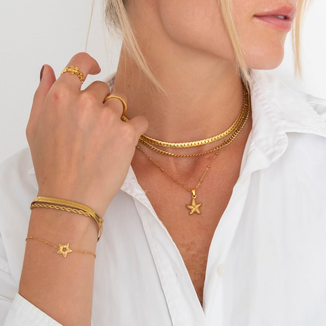 Purple Star Armbånd 18K Guldbelagt - BY CARA