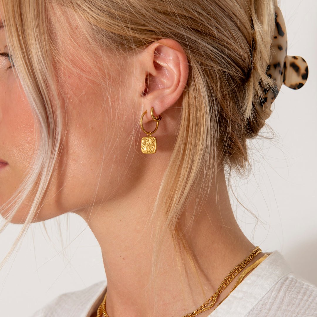 Relic Lava Hoops 18K Guldbelagt - BY CARA