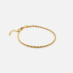 Rope Ankelkæde 18K Guldbelagt 3 mm - BY CARA