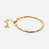 Rope armband 18K guldplätering 3 mm