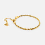 Rope Armbånd 18K Guldbelagt 3 mm