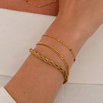 Rope Armbånd 18K Guldbelagt 5 mm - BY CARA