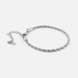 Rope armband silverfärgat 3 mm