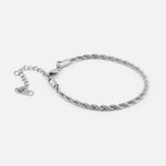 Rope Armbånd Sølvfarvet 3 mm - BY CARA