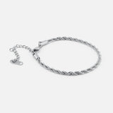 Rope Armbånd Sølvfarvet 3 mm