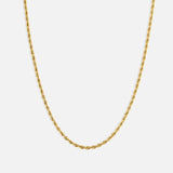 Rope Halskæde 18K Guldbelagt 3 mm