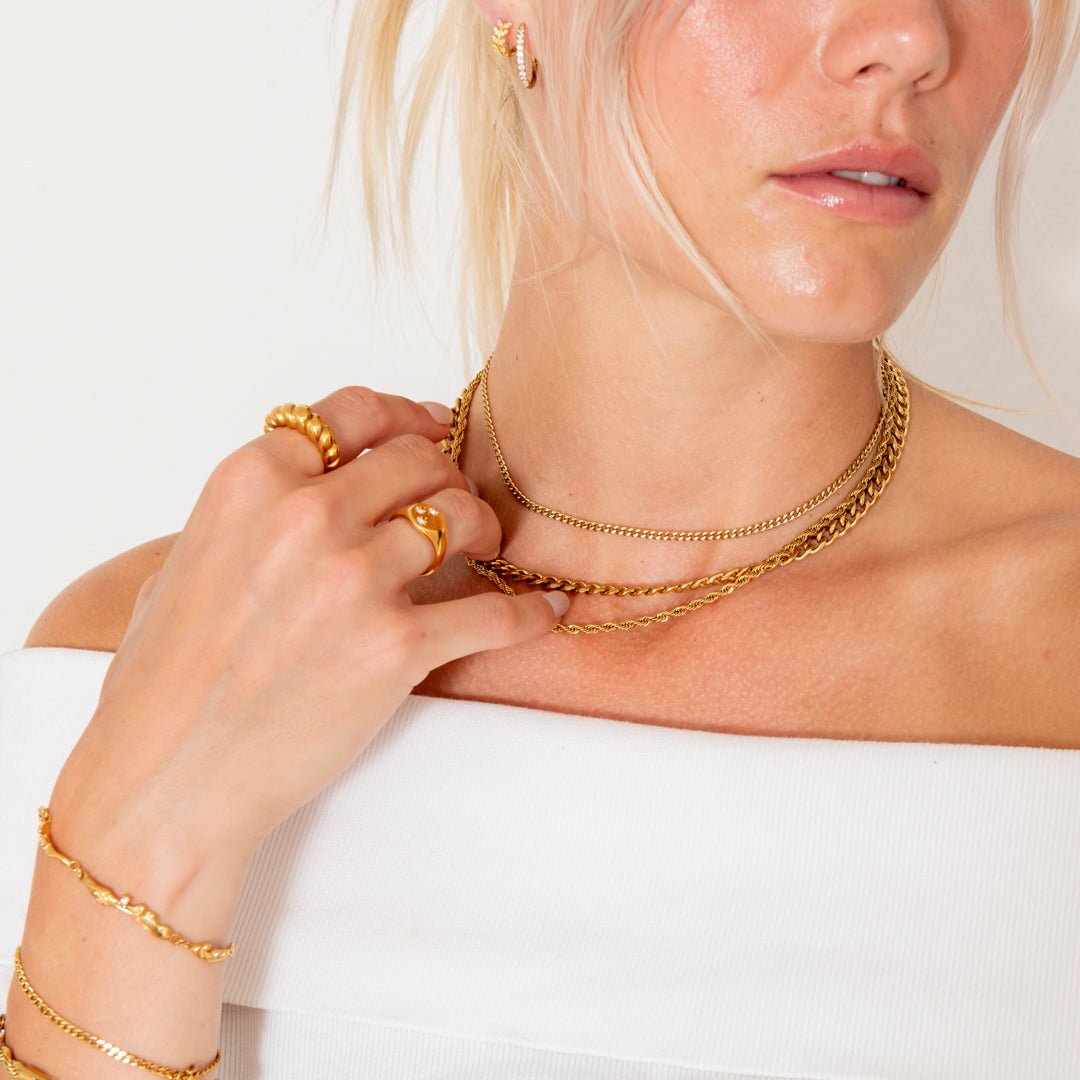 Rope Halskæde 18K Guldbelagt 3 mm - BY CARA