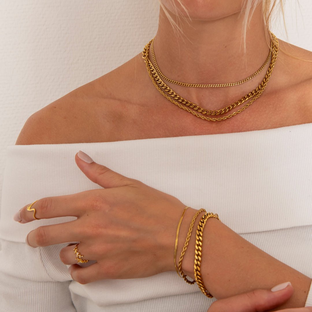 Rope Halskæde 18K Guldbelagt 3 mm - BY CARA