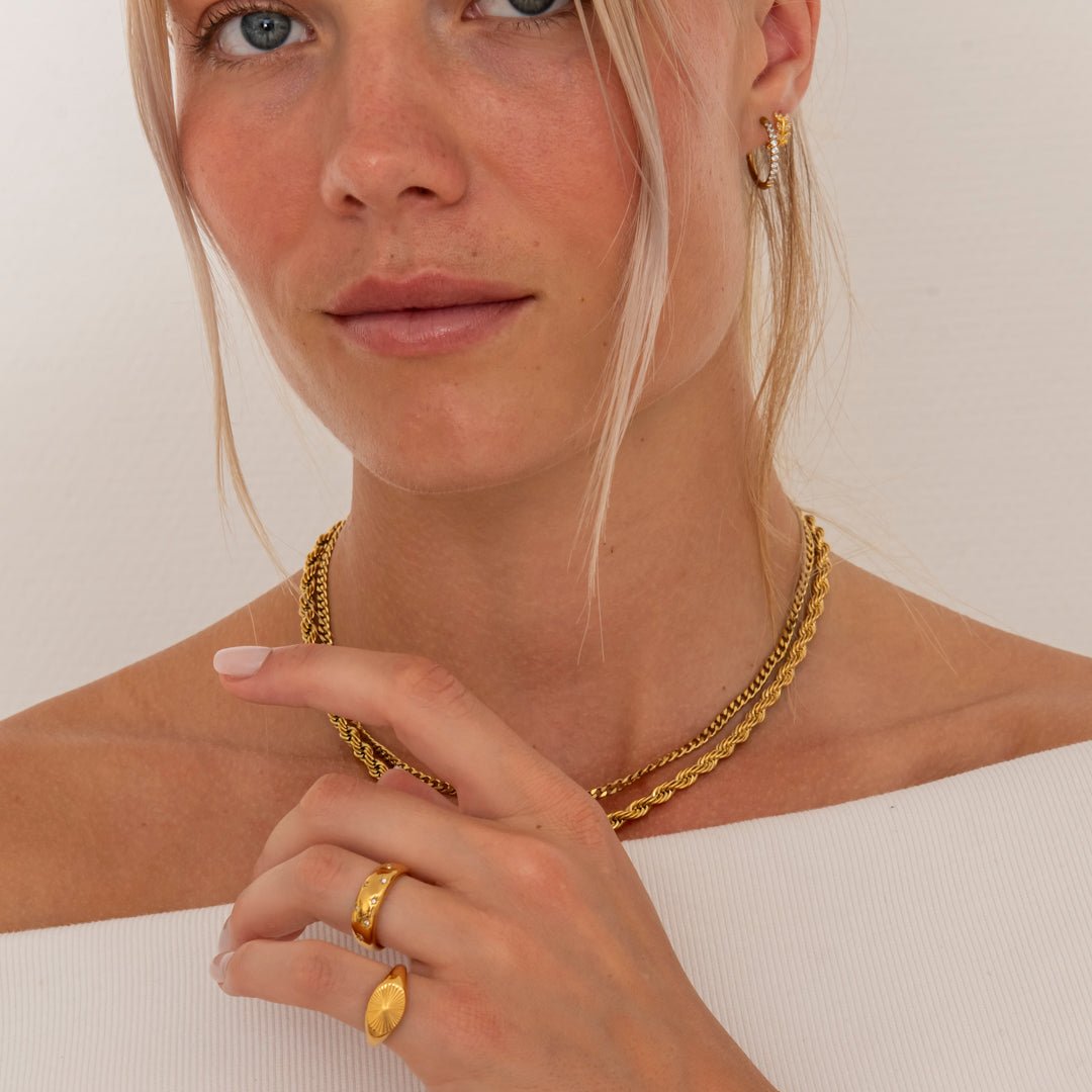 Rope Halskæde 18K Guldbelagt 5 mm - BY CARA