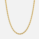 Rope Halskæde 18K Guldbelagt 5 mm