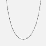 Rope Halskæde Sølvfarvet 3 mm