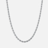 Rope halsband silverfärgat 5 mm