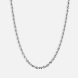 Rope Halskæde Sølvfarvet 5 mm