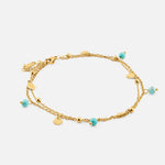 Sea Breeze Ankelkæde 18K Guldbelagt - BY CARA