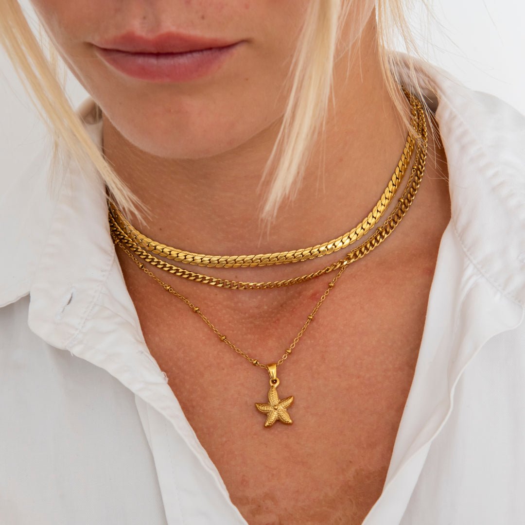Sea Star Halskæde 18K Guldbelagt - BY CARA