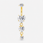 Seraphina Hearts Navel Piercing gold-coloured