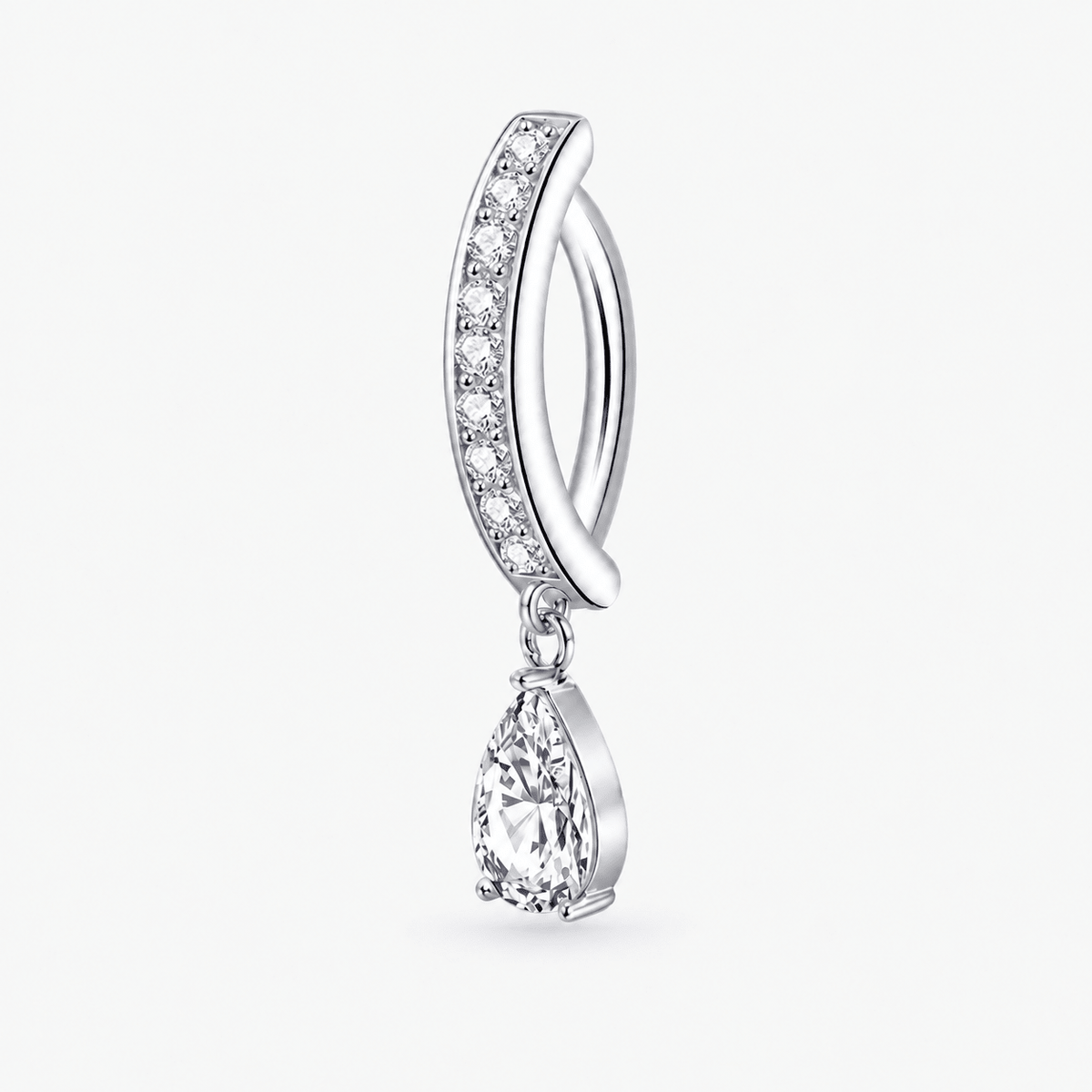 Seraphine Drop Clicker Navel Piercing silver-coloured - BY CARA