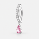 Seraphine Rose Drop Clicker Navel Piercing silver-coloured