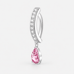 Seraphine Rose Drop Clicker Navel Piercing silver-coloured - BY CARA