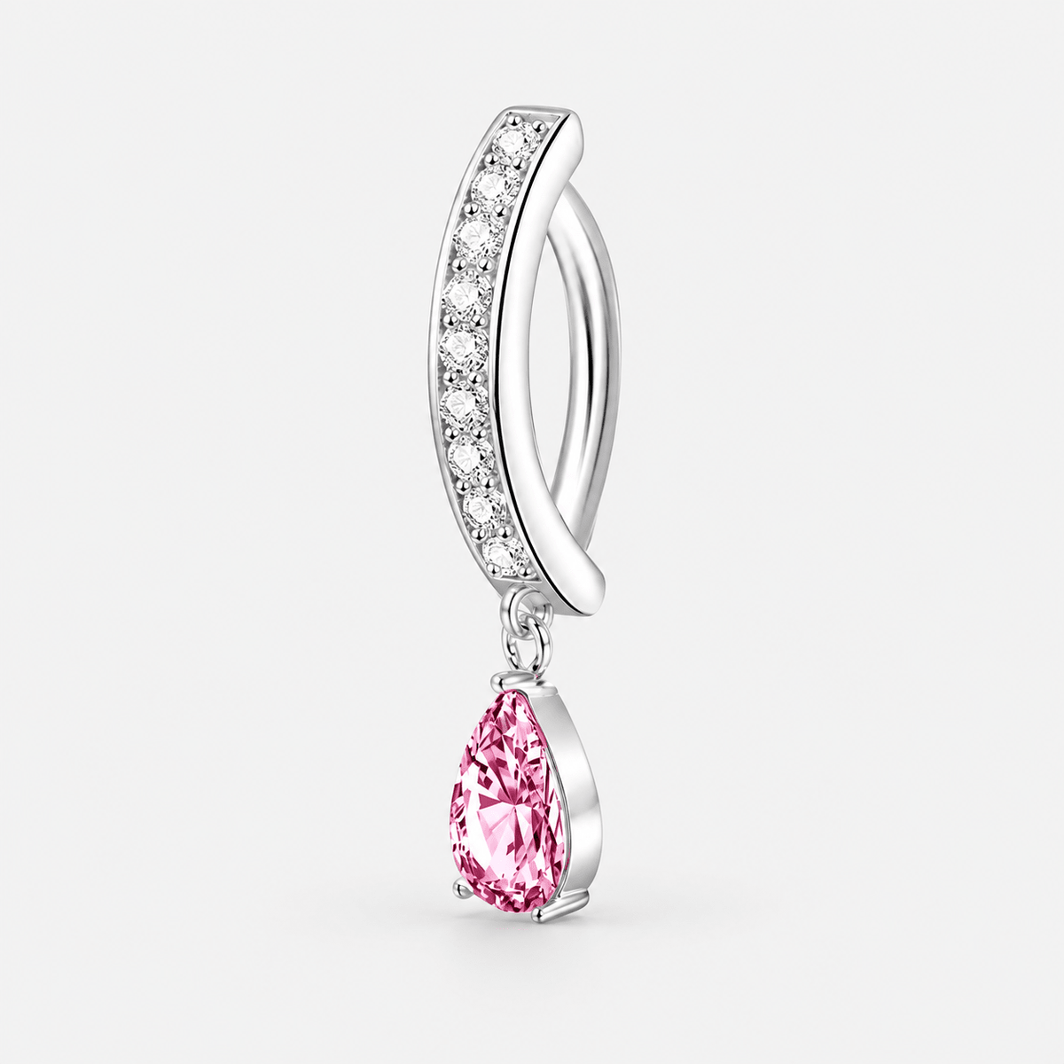 Seraphine Rose Drop Clicker Navel Piercing silver-coloured - BY CARA