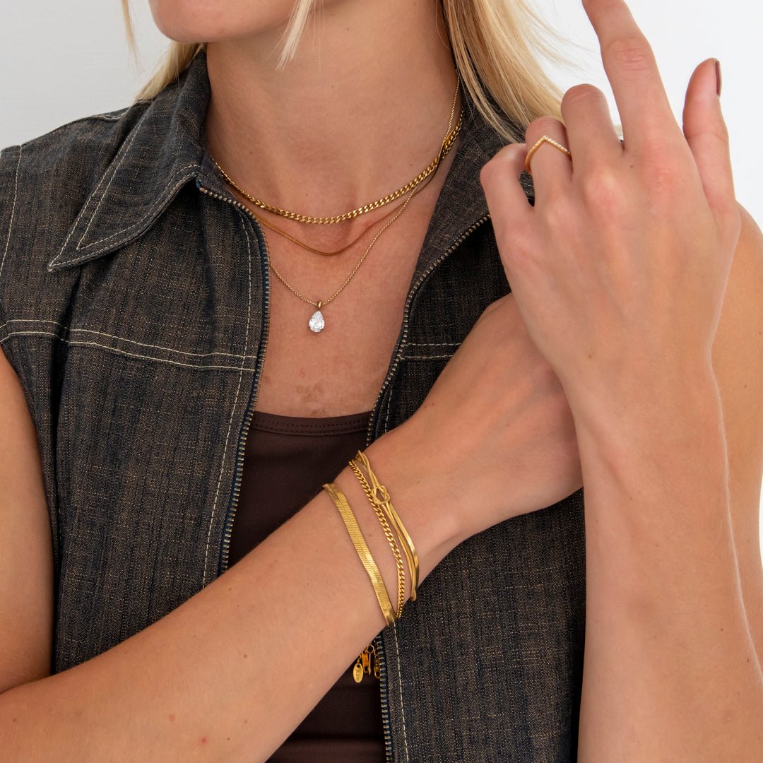 Serene Sparkle Ring 18K Guldbelagt - BY CARA