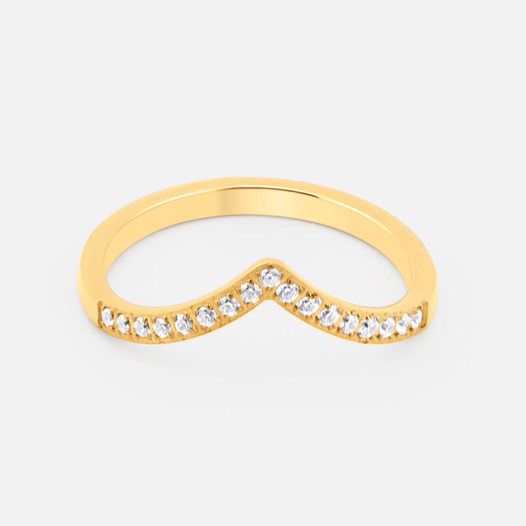 Serene Sparkle Ring 18K Guldbelagt - BY CARA